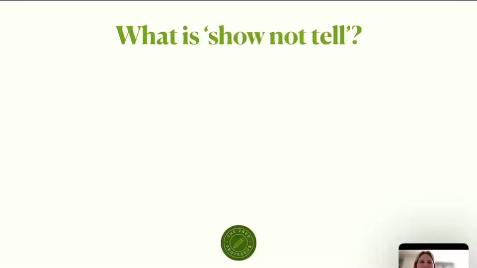 Creative Writing: Show Not Tell (January 2026)